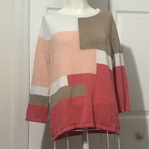 Chico’s color block sweater size 2 / L